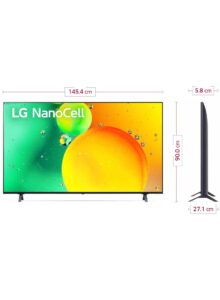 86 inch lg uhd ai ua8500 4k smart tv ai magic remote hdr10 webos25 2025 86ua85006la amaq black