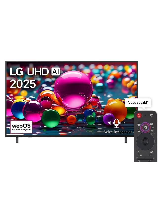 86 inch lg uhd ai ua8500 4k smart tv ai magic remote hdr10 webos25 2025 86ua85006la amaq black