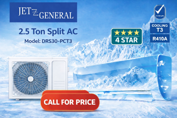 Jet General 2.5 Ton AC 30,000 BTU – 4 Star Powerful Cooling | Best Price in UAE